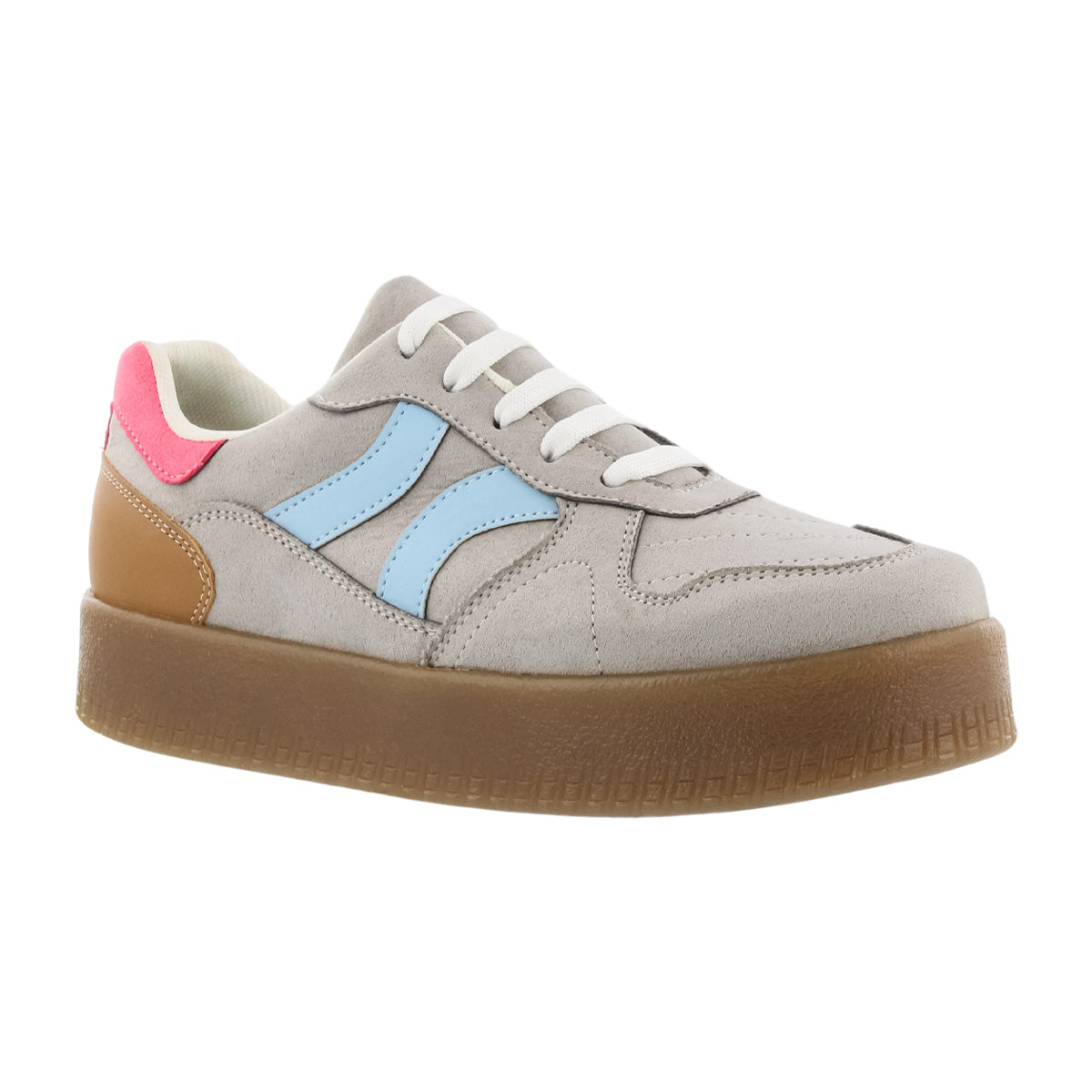 Tenis Lady Paulina 15050 Chunky Para Mujer Gris/Azul