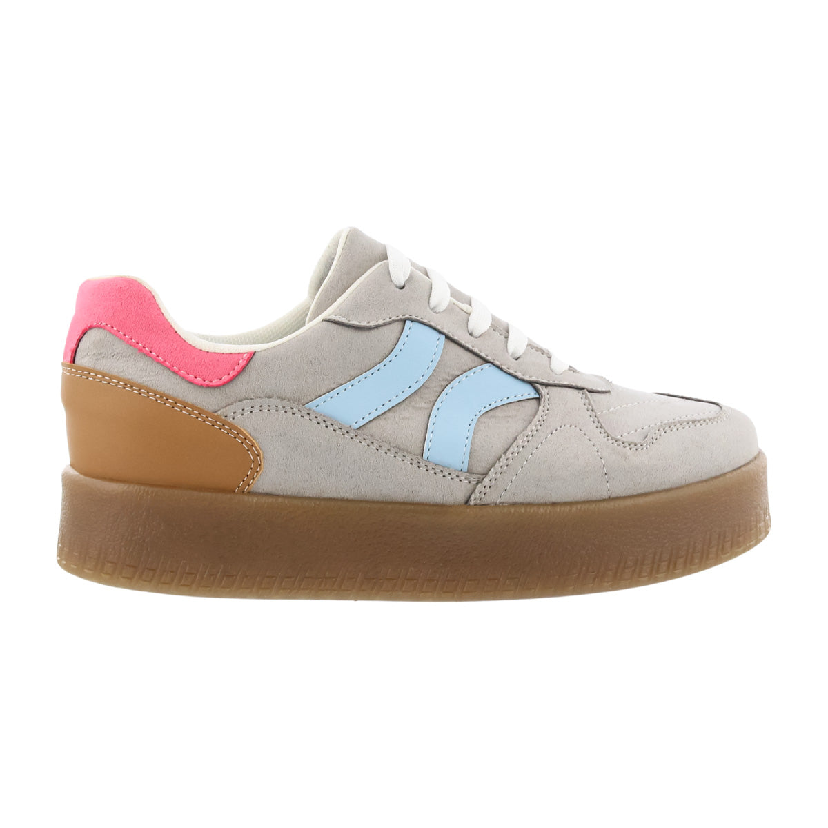 Tenis Lady Paulina 15050 Chunky Para Mujer Gris/Azul