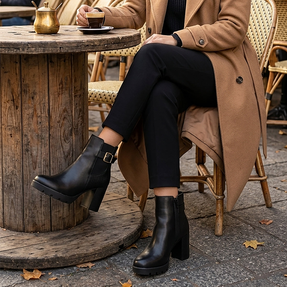 Botín Lady Paulina Confort Arlen 36801 Negro para Mujer