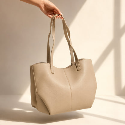 BOLSA LADY PAULINA TOTE TIPO PIEL BEIGE