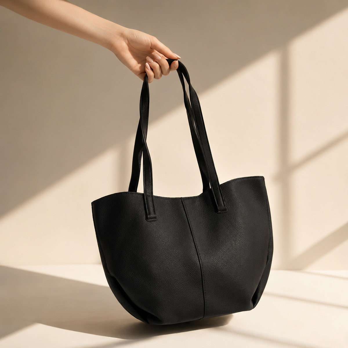 BOLSA LADY PAULINA TOTE TIPO PIEL NEGRA
