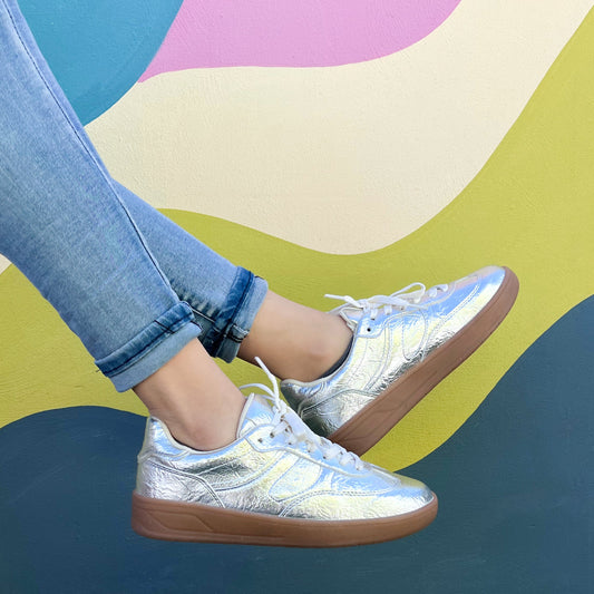Tenis Lady Paulina 25010 Casual Para Mujer Plata