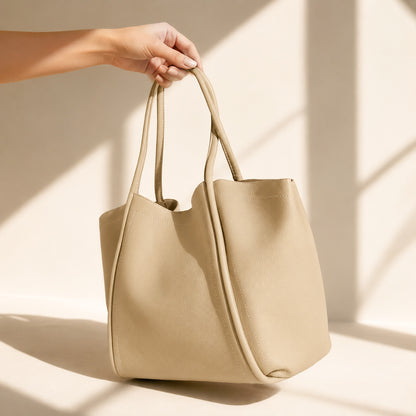 BOLSA LADY PAULINA TOTE CON COSMETIQUERA BEIGE