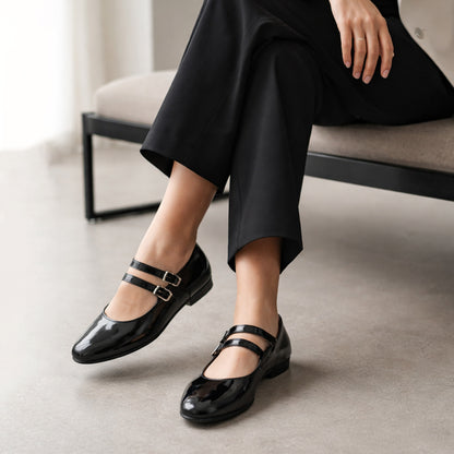 Balerinas Lady Paulina Confort Namibia 14019 Mujer Charol Negro