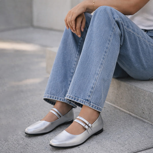 Balerinas para mujer Lady Paulina Confort Plata